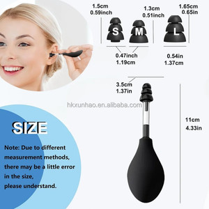 Giảm tiếng ồn bảo vệ thính giác du lịch di động tái sử dụng nút tai Silicone giảm áp lực chuyến bay giảm đau tai kích thước ù tai - Product Image 2