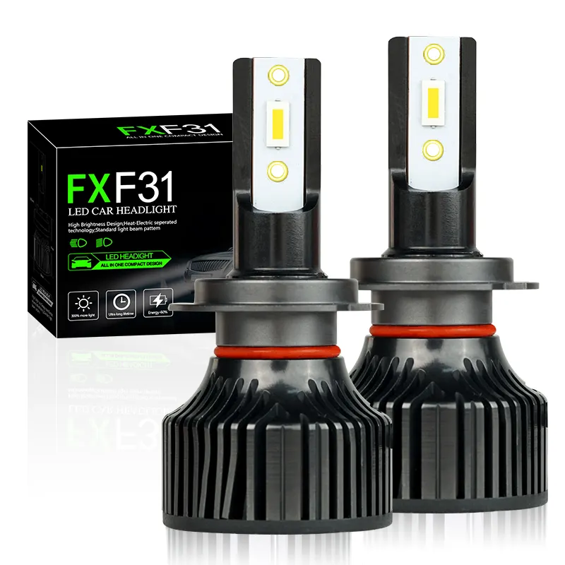 Design exclusivo Venda Quente H7 Farol Lâmpadas Alta Potência 2800 Lumen Round Car Led Lâmpada Do Farol