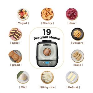 Büyük cam görüntüleme penceresi ile ev için 2.0LB çok fonksiyonlu otomatik LCD yapışmaz ekmek tavası ekmek makinesi makine - Product Image 5