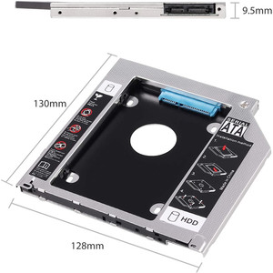 Magnalium SATA 3.0 2nd HDD Caddy 9.5mm SSD Case HDD Enclosure Optibay pour Apple Macbook Pro Air 13 "15" 17 "Super Drive - Product Image 4