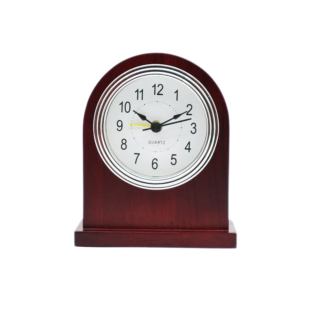 Reloj despertador para sala de estar, reloj de mesa de decoración, reloj de escritorio de madera clásico