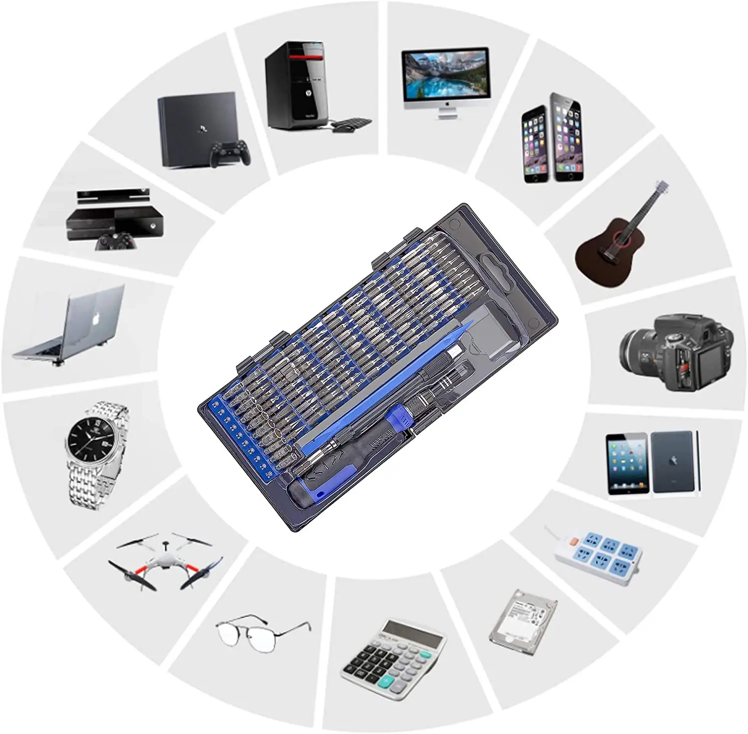 Kit de destornilladores de precisión, herramienta de reparación electrónica 62 en 1, Kit de controlador magnético con eje Flexible, teléfono inteligente, PC y tableta