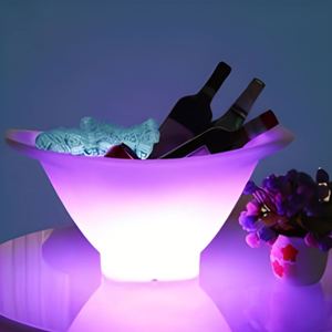 <span class=keywords><strong>LED</strong></span>アイスバケット高品质アクリルアイスバケット充电式シャンパンクーラーバーBalde De Gelo Acrilico