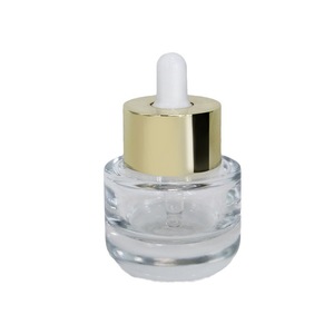 <strong>18ml</strong> Circular Camber Thick Bottom clear Glass Dropper Bottle Cosmetic Packaging Empty for Korean Skincare <strong>Perfume</strong> Olive Rose Oil - Product Image 2