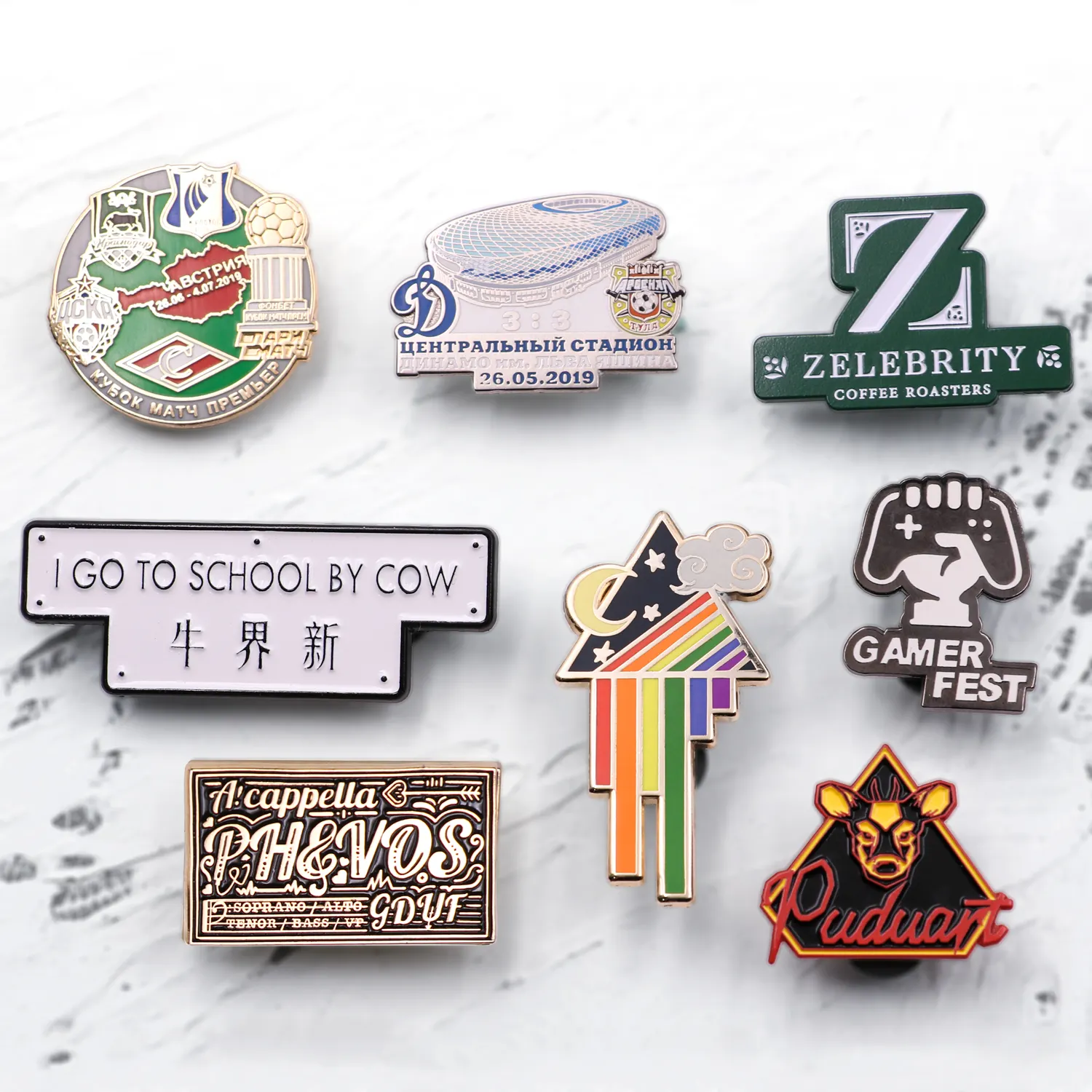 Kunshan Pin kerah Krell lencana produsen kerajinan logam grosir bros koin Logo kustom Pin Enamel keras lembut Pin sesuai pesanan