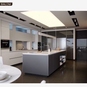 Phổ Biến Thiết Kế Màu Đen <span class=keywords><strong>Aristokraft</strong></span> Có Độ Bóng Cao Hàn Quốc Tủ Bếp Giá Cho Nhà Bếp - Product Image 2