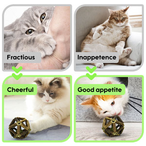 Hierba gatera comprimida y Bell Inside Naturals de Mini Cat Toys Balls - Product Image 5