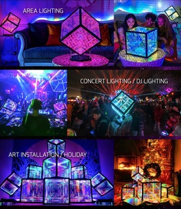 Đảng hộp đêm ánh sáng nội thất bảng đêm đèn rgbic Màu sắc sự kiện trang trí ánh sáng đầy màu sắc Infinity gương Cube ánh sáng đường hầm - Product Image 6