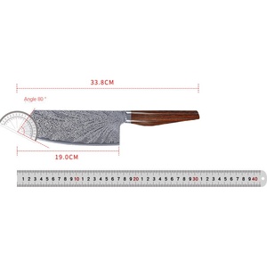 Şam desen şef bıçak seti için mutfak kasap çelik bıçak kesme sebze dilimleme et pişirme için Wood ahşap reçine - Product Image 2