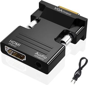 HD to VGA <strong>Audio</strong> <strong>Output</strong> Cable <strong>Computer</strong> Set-top Box Converter Connector Adapter for Laptop Projector HDTV Chromebook