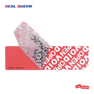 <strong>Red</strong> <strong>Color</strong> Customized Logo/QR <strong>Code</strong>/Barcode Adhesive Sticker VOID OPEN Security Sticker Seal PET Tamper Evident Label - Product Image 1
