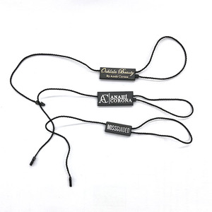 <strong>High</strong> <strong>Quality</strong> Custom Clear Embossed Name Logo Labels Plastic Swing Hang Tags Seal <strong>String</strong> for Luggage Watch - Product Image 4