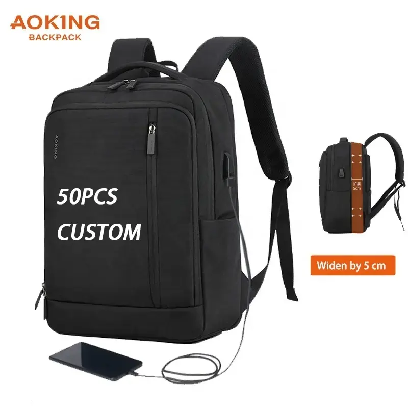 Mochila impermeable con USB para hombre, bolso para portátil con multifunción, resistente al agua