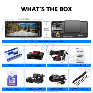 Dasaita Dash Cam <strong>Front</strong> and Rear 4K+1080P Dual Dash Camera WiFi Loop Recording Tachograph Dashboard Camera Night Vision for Cars - Product Image 2