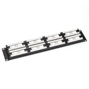2U 48-Port 19 Inch <strong>Patch</strong> <strong>Panel</strong> <strong>with</strong> Back Bar Steel Network Distribution Box UTP Cat6 <strong>Patch</strong> Cables Cabinet - Product Image 4