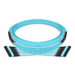 24x3 72 núcleos OM3/OM4 multimodo MTP MPO Cable troncal de fibra óptica Breakout Fanout Patch Cord para grandes centros de datos Redes usadas - Product Image 1
