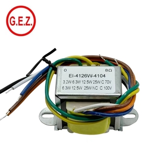 高品质定制音频变压器4欧姆8欧姆70V 100伏纯铜线轴60赫兹ROHS隔离 - Product Image 1