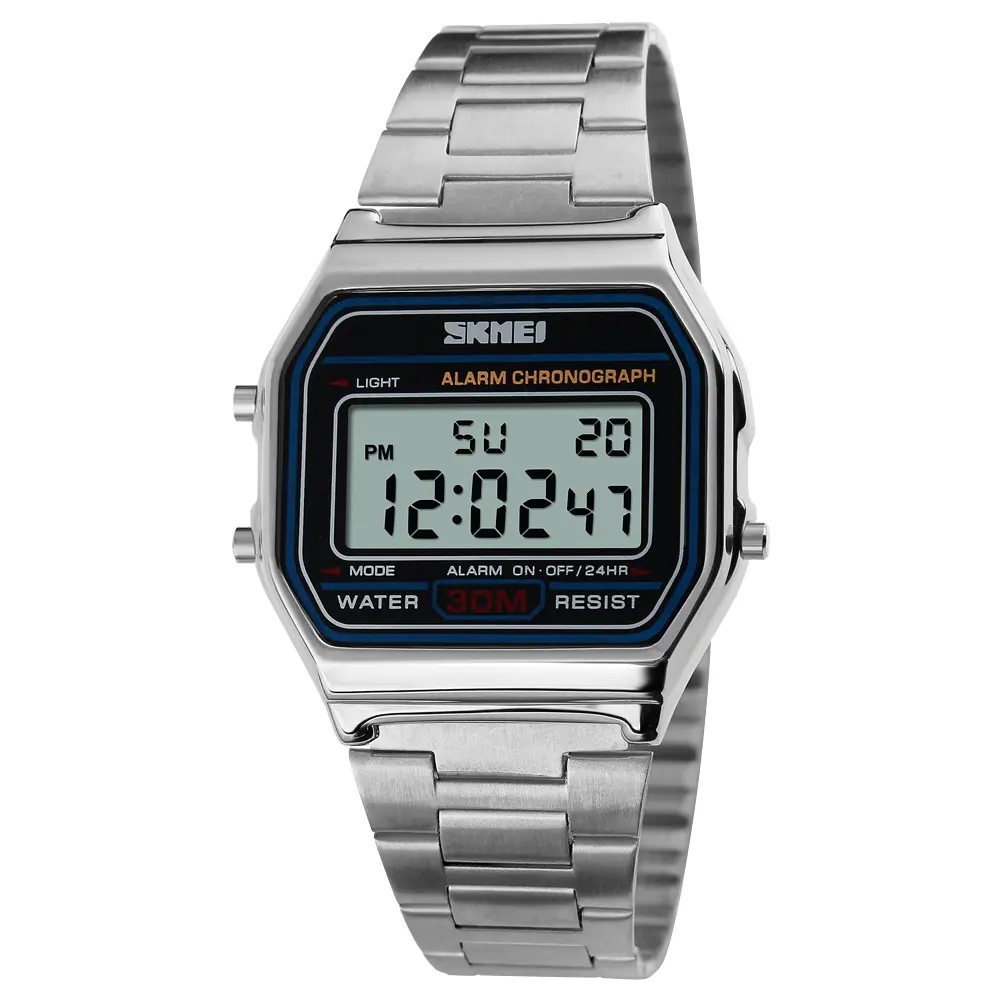 Skmei-reloj digital de oro para hombre, resistente al agua, 3atm, acepta relojes con logotipo personalizado, productos en promoción, 1123