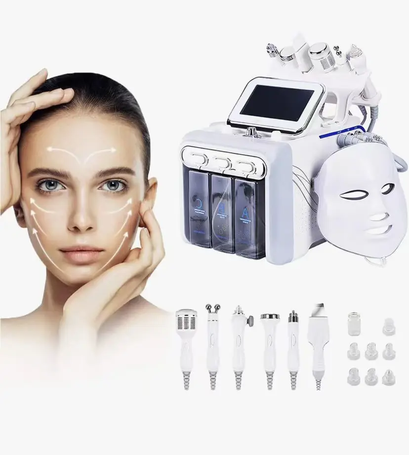 Hidrodermabrazyon oksijen yüz beyazlatma cilt kadınlar için oksijen tedavisi yüz makine sıkın
