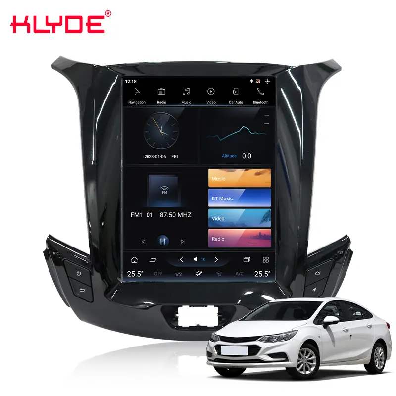 KLYDE 9,7 дюймов сенсорный экран Tesla стиль Carplay андроид авто радио плеер для Chevrolet Cruze 2015 2016 2017