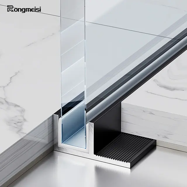 F-shaped tile trim strip base board threshold aluminum flooring trims alunimun floor edging trims decorative thresholds