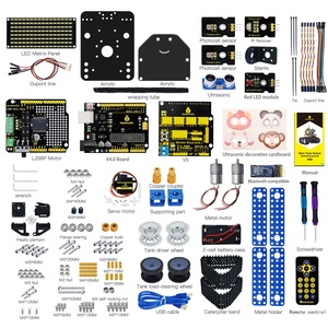 新しいDIYミニタンクロボットキットBluetooths 4.0 STEMコーディング車W/Arduino用学校プログラム可能プロジェクトの障害物回避 - Product Image 5