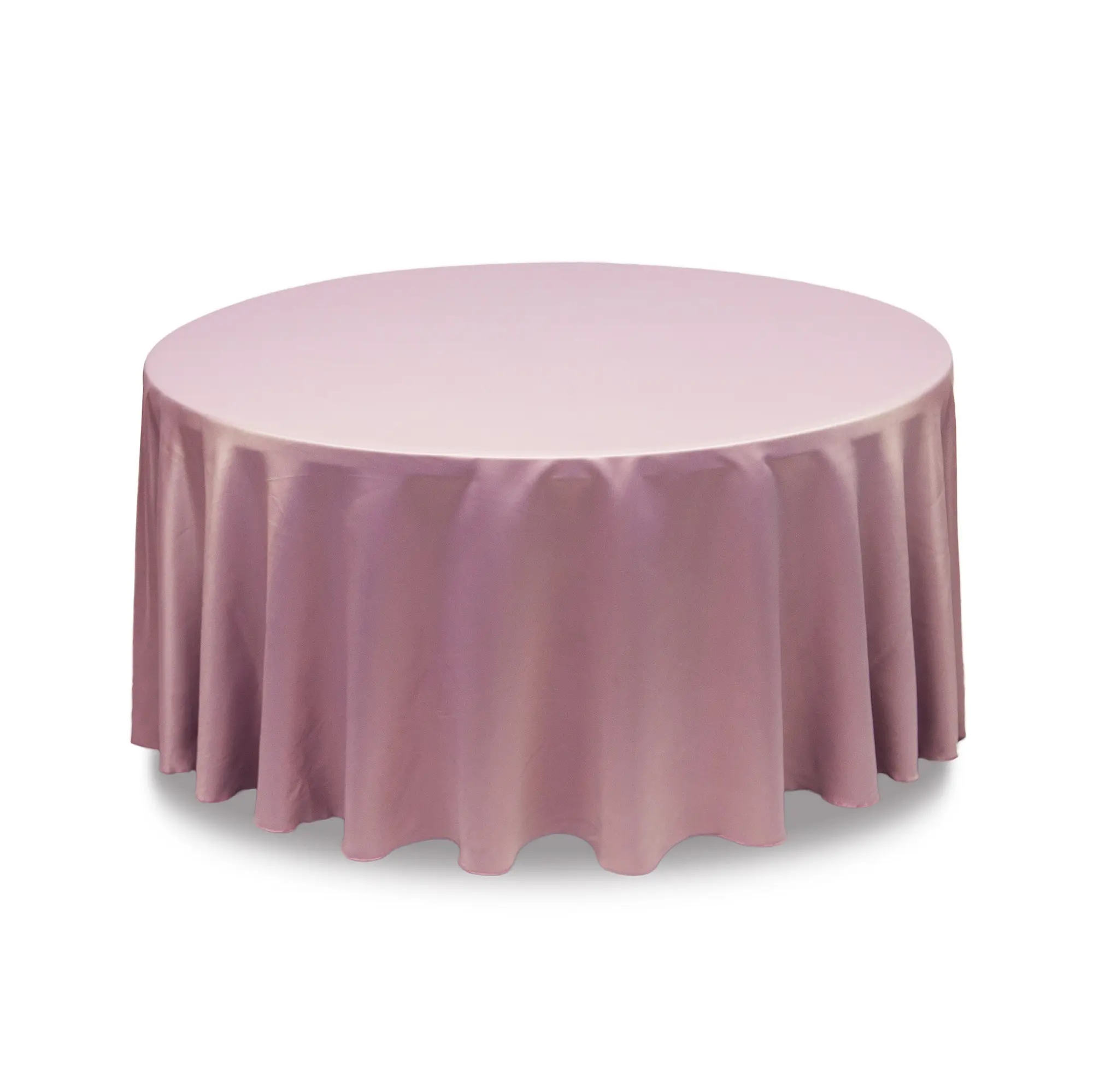 Hot Selling New Design Solid Polyester Stain Cheap Tablecloth Round for wedding decoration