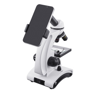 Microscopio monocular 2000X Microscopio óptico que utiliza para la clase de biología científica Diapositiva de enseñanza para estudiantes con clip para teléfono móvil - Product Image 3