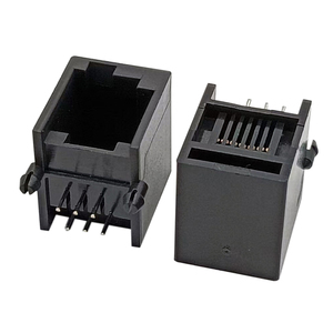 Sol açılı RJ11/RJ12 6P6C 6P4C telefon Jack konnektörü dişi fiş Ethernet konektörü RJ45 tipi - Product Image 1