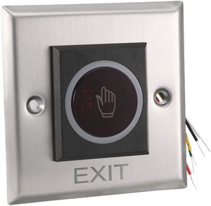 <strong>IR</strong> Touchless Door Release <strong>Exit</strong> <strong>Button</strong> NO/NC/COM Sensor Switch with LED Indicator for Access Control 86mmx86mm Panel 12V 3A - Product Image 1