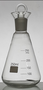 Phòng thí nghiệm Iodine nước hình nón hình nón <span class=keywords><strong>Flask</strong></span> hình nón HIPS <span class=keywords><strong>Flask</strong></span> với kính mặt đất Stopper - Product Image 5