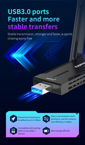 COMFAST CF-972AX三频千兆速度USB 3.0 WiFi加密狗无线网卡AX5400 WiFi 6E笔记本电脑适配器 - Product Image 3