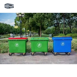 Cubo de basura de plástico apilable para reciclaje, cubo de basura HDPE 660L 1100L 1200L - Product Image 4