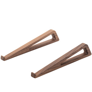 Современная двухъярусная подставка для ноутбука из массива дерева черного ореха офисная и стабильная подставка для монитора устойчивая простая установка - Product Image 4