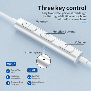 USB PC kablolu manyetik kulaklık mic tak ve oyun ile kulak içi kulaklık HiFi Stereo gürültü iptal bilgisayar kulaklığı - Product Image 6