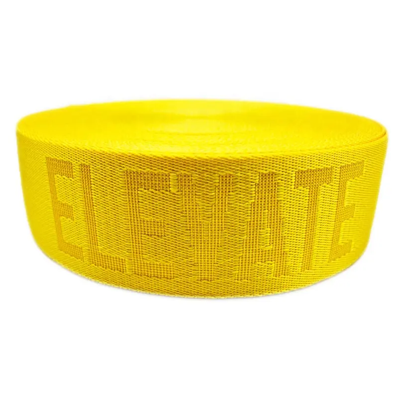 35MM Groothandel Custom Branded Logo Geweven Jacquard Nylon Riem Singels Tape Voor Tas Riemen