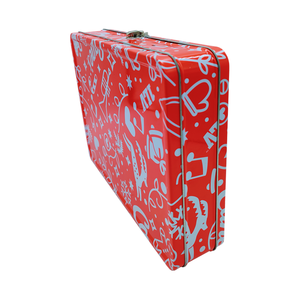 Metal Tin <strong>Box</strong> Large Rectangle <strong>Hinged</strong> Metal Tin <strong>Box</strong> for Christmas Cookies Packaging Boxes Tin - Product Image 5