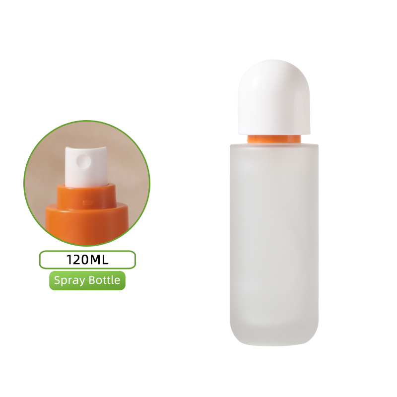 120ml frosted bottle-orange spray head+yunshang white cover
