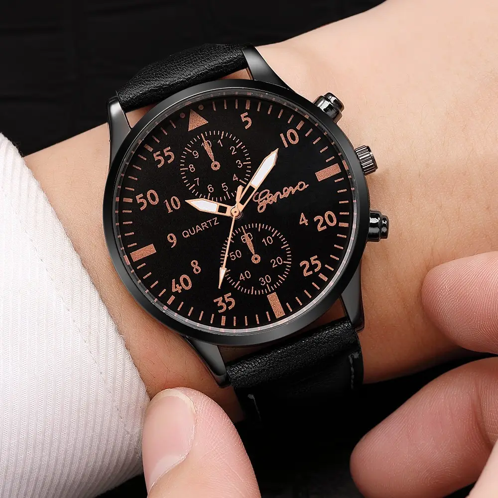 New Men's Versatile Fashion Watch Hot Sale in Foreign Trade Business Two Eyes Watch Watch