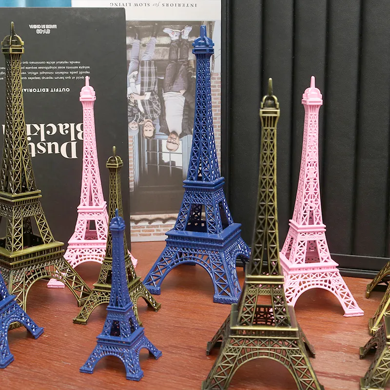 Özel fransız Paris eyfel kulesi 3D mimari modeli turistik hediyelik eşya Metal el sanatları süs hediye ev dekorasyon