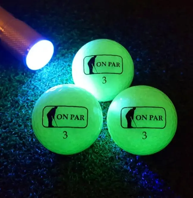 Golf Ball Glow night flyer Conformation luminous night Golf With Logo glow in the dark golf balls