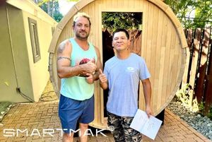 Smartmak Design europeo Canadian pino esterno barilotto a vapore tradizionale Sauna