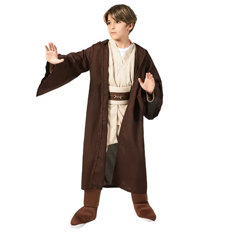 Disfraz de caballero Jedi de Star Wars Para Niños, Cosplay de personajes clásicos, escenario de Halloween, TV, película