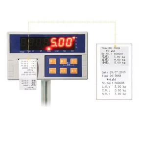 Indicatore di pesatura dell'etichetta del codice a barre elettronico LCD/LED della scala per la testa della scala industriale dello strumento - Product Image 1