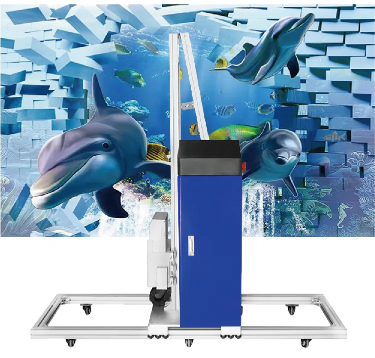 새로운 스마트 기술 자동 3D 벽 잉크젯 인쇄기 5D 효과 UV 프린터