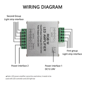 Amplificador RGBW DC 12V 24V 24A caja de aluminio LED PWM repetidor de señal extensor para 5050 2835 COB tira de luces controlador de atenuación - Product Image 6