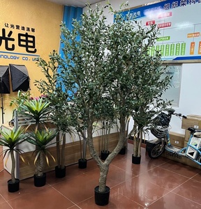 大型屋外グラスファイバーツリーオリーブトランクデザインアートデコレーション秋スタイルプラスチックツリー - Product Image 3