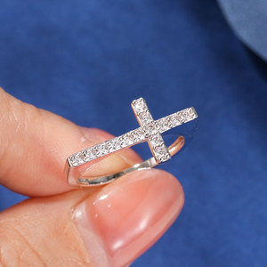 Trendy Religieuze 5a Zirkonia Verguld Messing Klassieke Hiphop Iced Out Christelijke Latin Kruisringen Voor Dames En Heren - Product Image 6