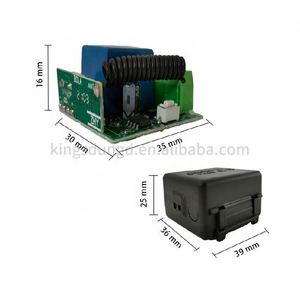 433 MHz Drahtloser Fernbedienung schalter DC 12V 10A 1CH Relais 433 MHz Empfänger modul Für 1527 Lerncode Sender fernbedienung - Product Image 2