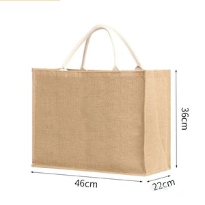 Tùy chỉnh đay Cotton Linen Tote túi-tự nhiên thân thiện với môi Túi mua sắm-bán buôn - Product Image 1